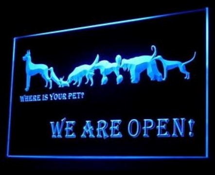 Pet Shop We Are Open LED Neon Sign
